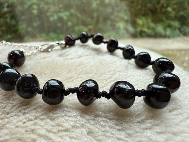 Amber Bracelet with silver clasp