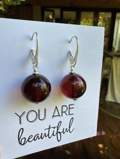 Cherry Baltic Amber Earrings