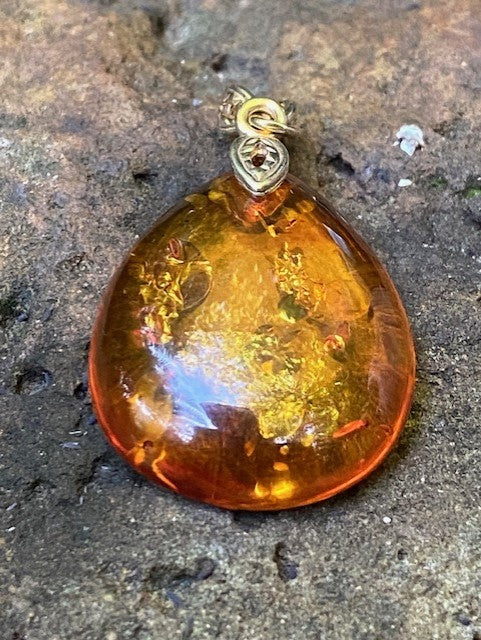 Cognac  amber pendant