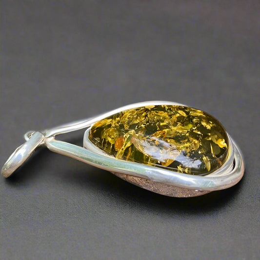 Green Amber Pendant