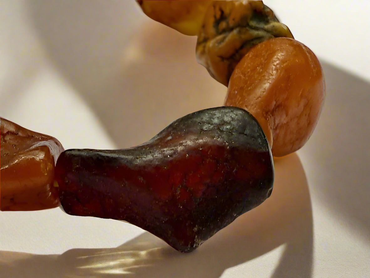 Drops Baltic Amber Men's Bracelet