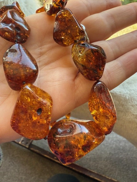 Long Honey Amber NECKLACE