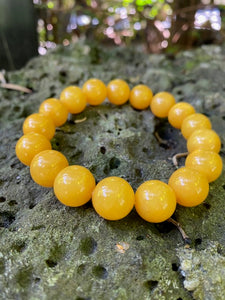 Yellow Round Amber Bracelet ( pre order )