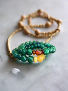 Men's Jade and Amber Bracelet