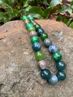 Load image into Gallery viewer, Earthy Jade necklace 12 mm beads
