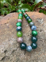 Load image into Gallery viewer, Earthy Jade necklace 12 mm beads
