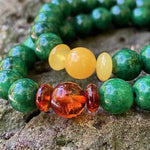 Load image into Gallery viewer, Men&#39;s Jade and Amber Bracelet
