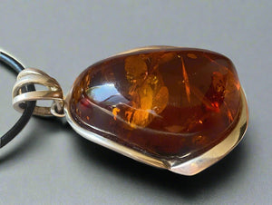 Statement  Amber Stone Pendant