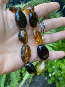 Unique Green Amber Necklace