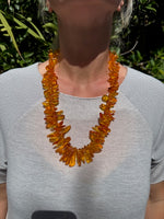 Load image into Gallery viewer, A Sea of Golden Amber Necklace
