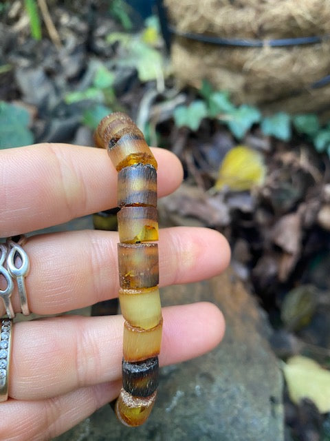 Greenish Raw  Amber Men's Bracelet
