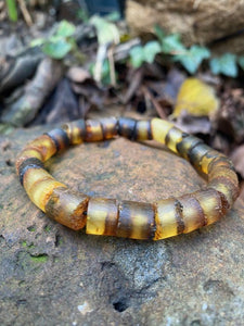 Greenish Raw  Amber Men's Bracelet