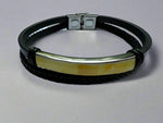 Load image into Gallery viewer, Jon Leather Amber Men&#39;s Bracelet
