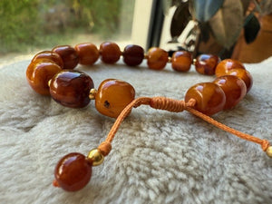 The Warmth of the Past: Men's Amber Bracelet