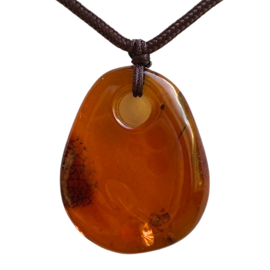Men's Amber Stone Necklace