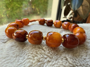 The Warmth of the Past: Men's Amber Bracelet