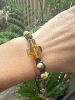 Load image into Gallery viewer, Amber Cross Bracelet
