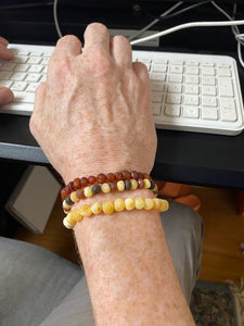 Raw Amber Men's Bracelet