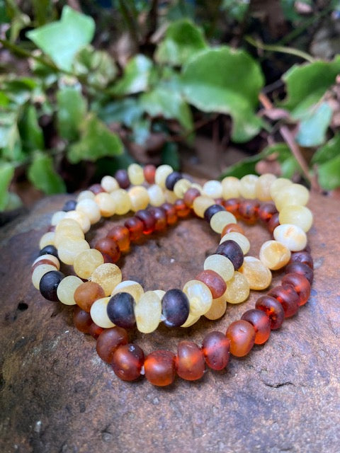 Raw Amber Men's Bracelet