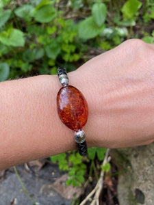 One Stone Amber Bracelet