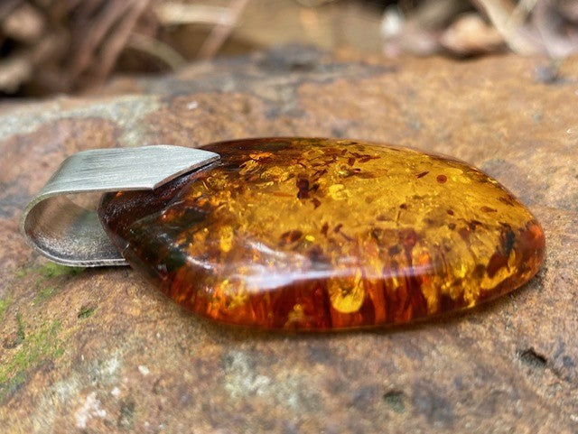 Men s Natural Amber Pendant Amber House
