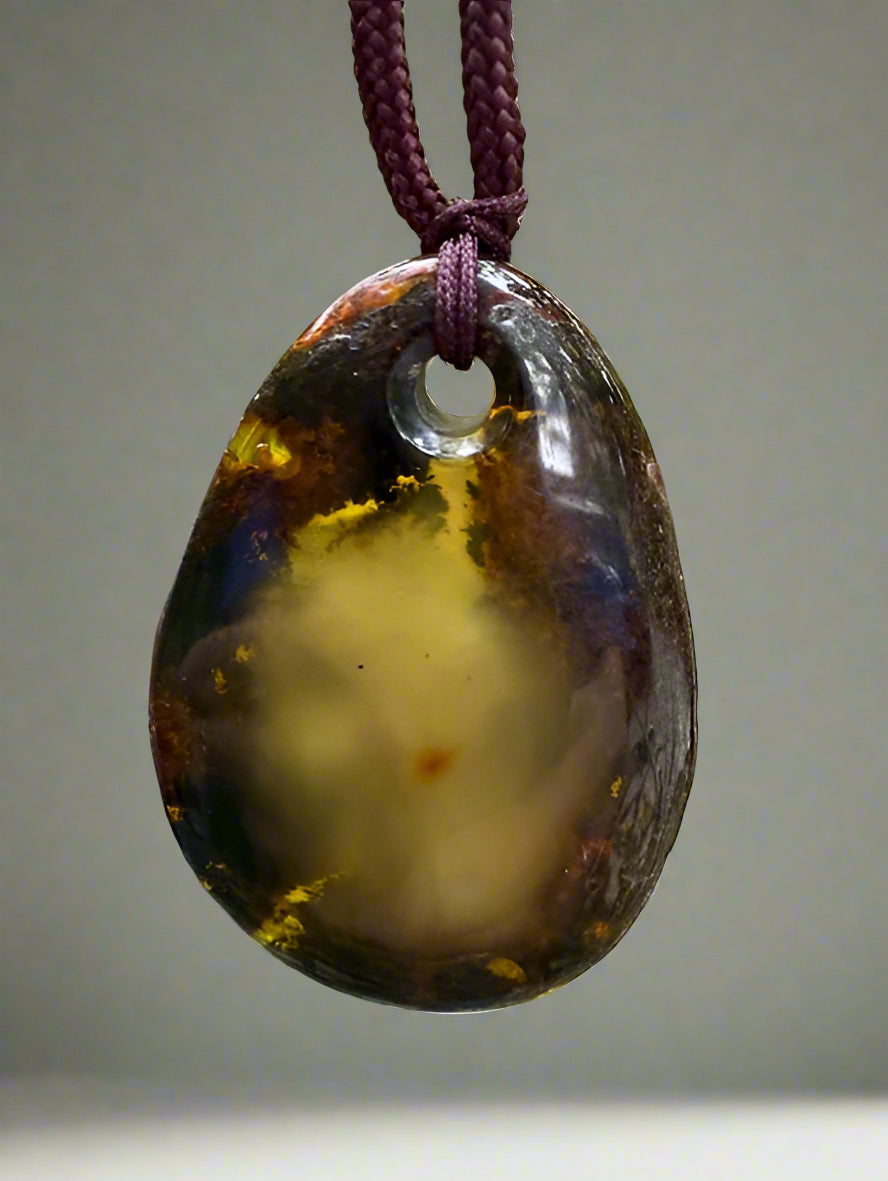 Men's Amber Stone Necklace