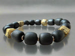 Load image into Gallery viewer, Fossilized Beauty:  Amber Bead Men&#39;s Bracelet

