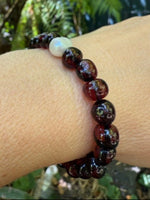 Load image into Gallery viewer, Cherry Amber and Pearl Bracelet
