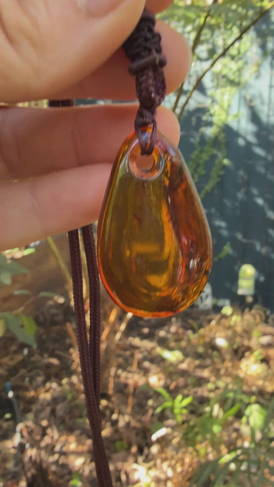 Anchor of Strength Amber necklace