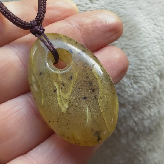 video of amber pendant 