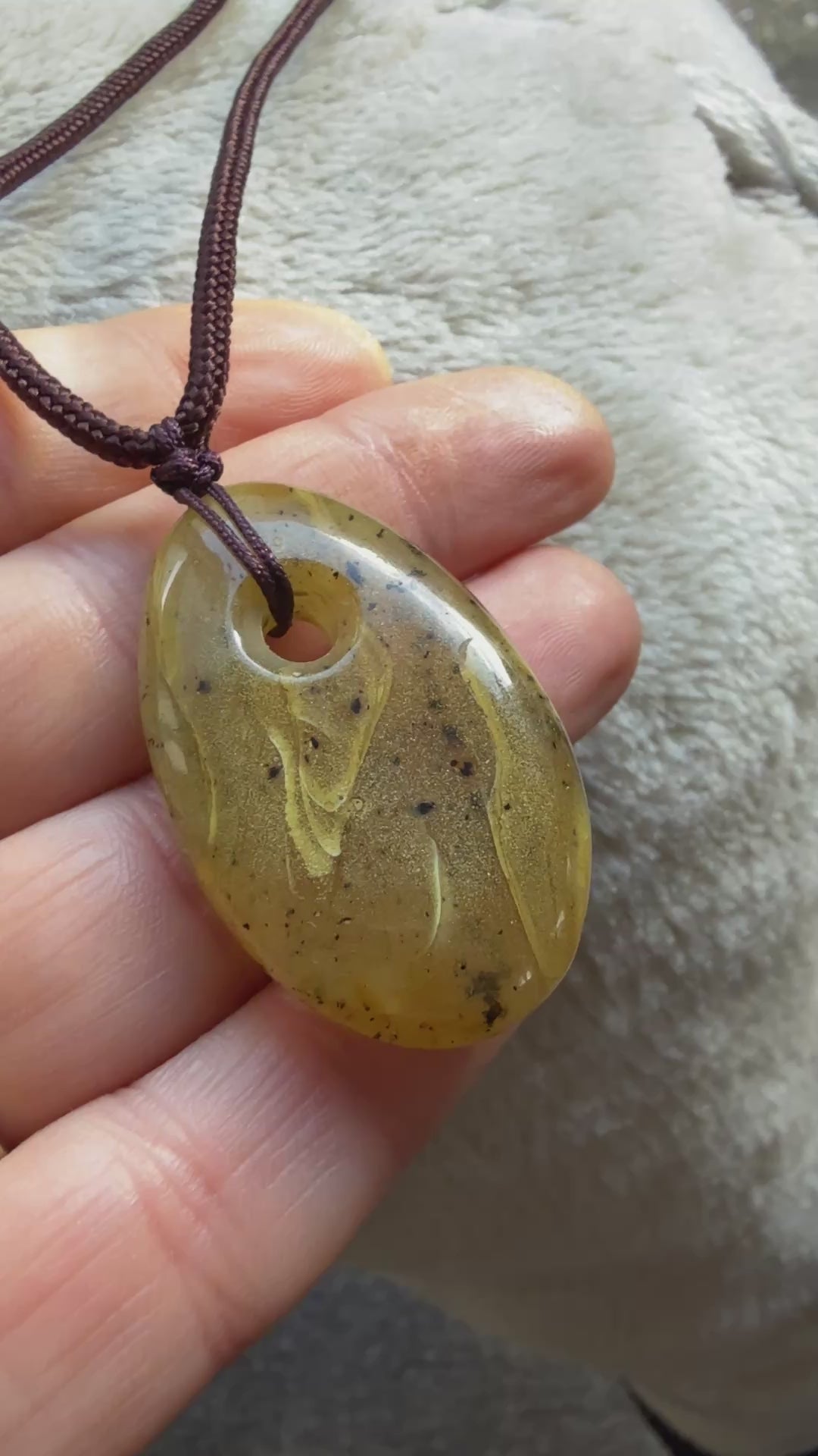video of amber pendant 