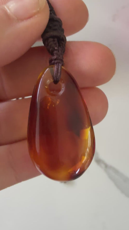 Anchor of Strength Amber necklace