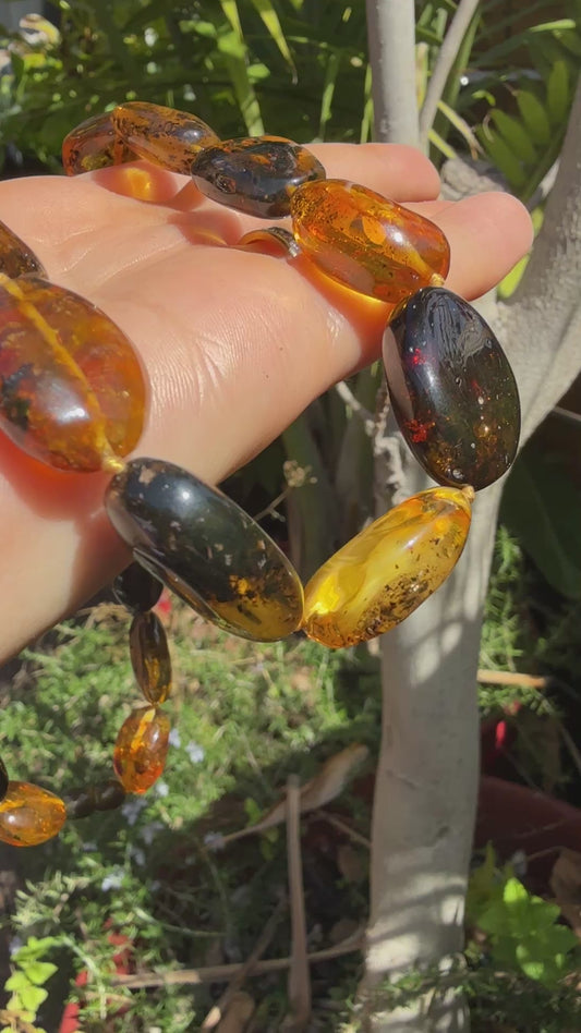 Unique Green Amber Necklace