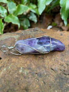 Stunning raw Amethyst Pendant