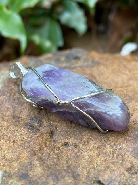 Stunning raw Amethyst Pendant