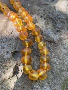 Raw Lemon Amber Necklace