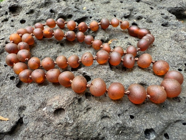 Raw Cognac Amber Necklace