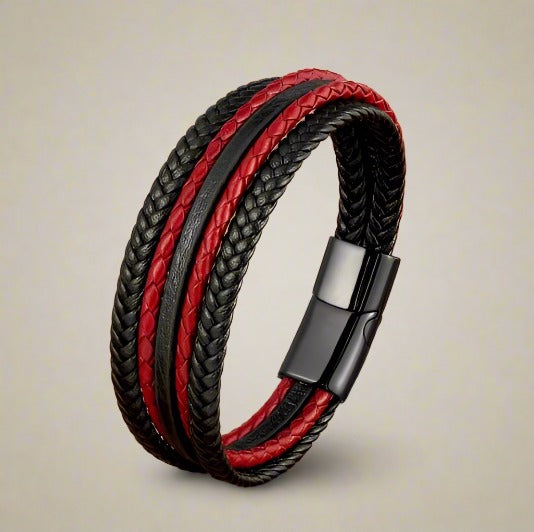 red men's bracelet 
