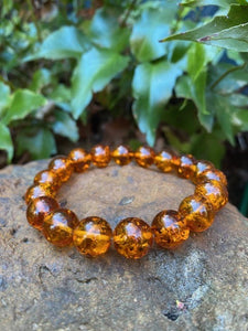 Honey Amber Bead Bracelet