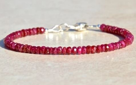 Dainty Ruby Bracelet