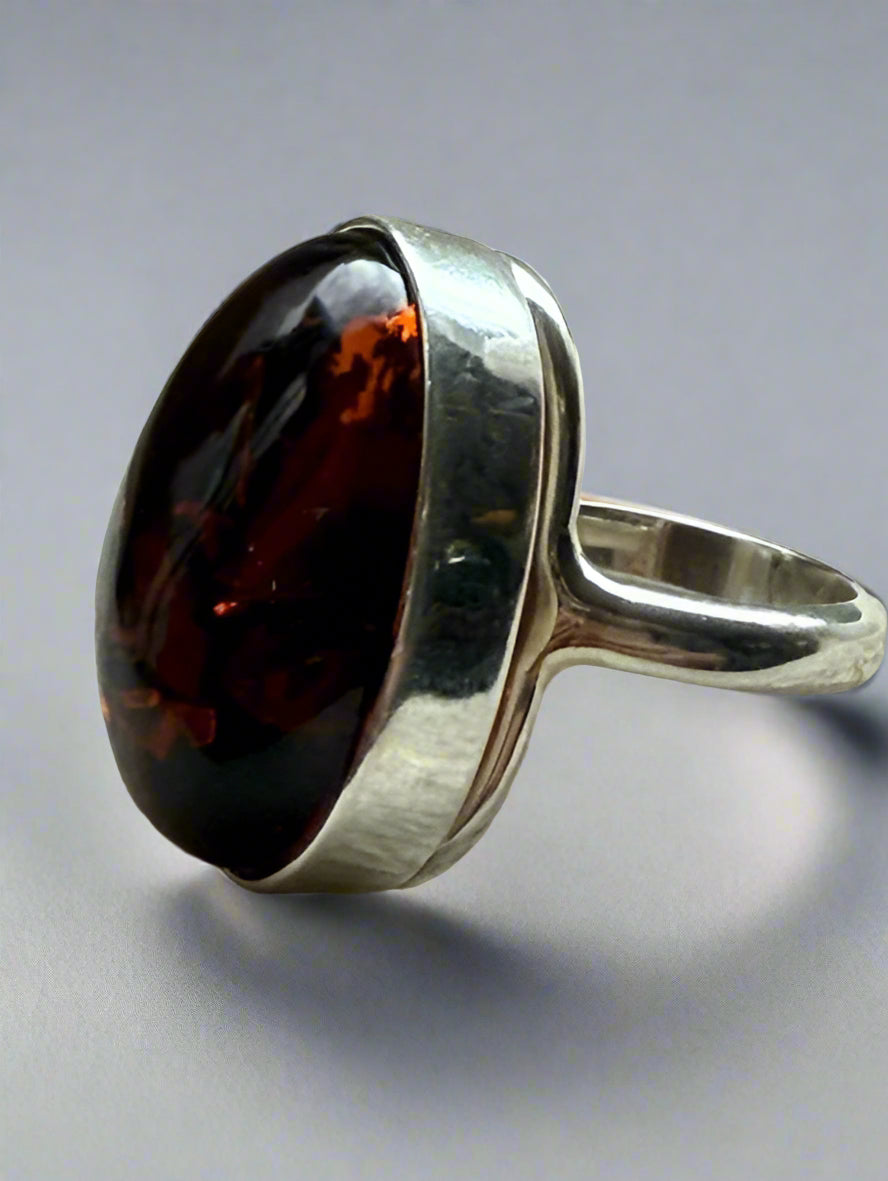 Cognac Amber Ring