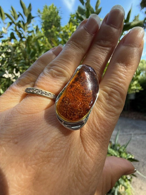 Cognac Amber ring
