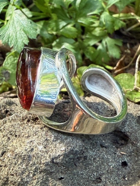 Modern Amber Ring