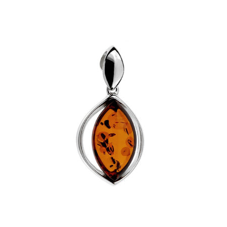 Silver Amber Pendant