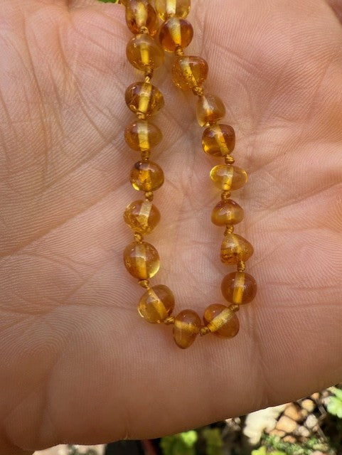 Small Beads Honey Adult Necklace 50 cm