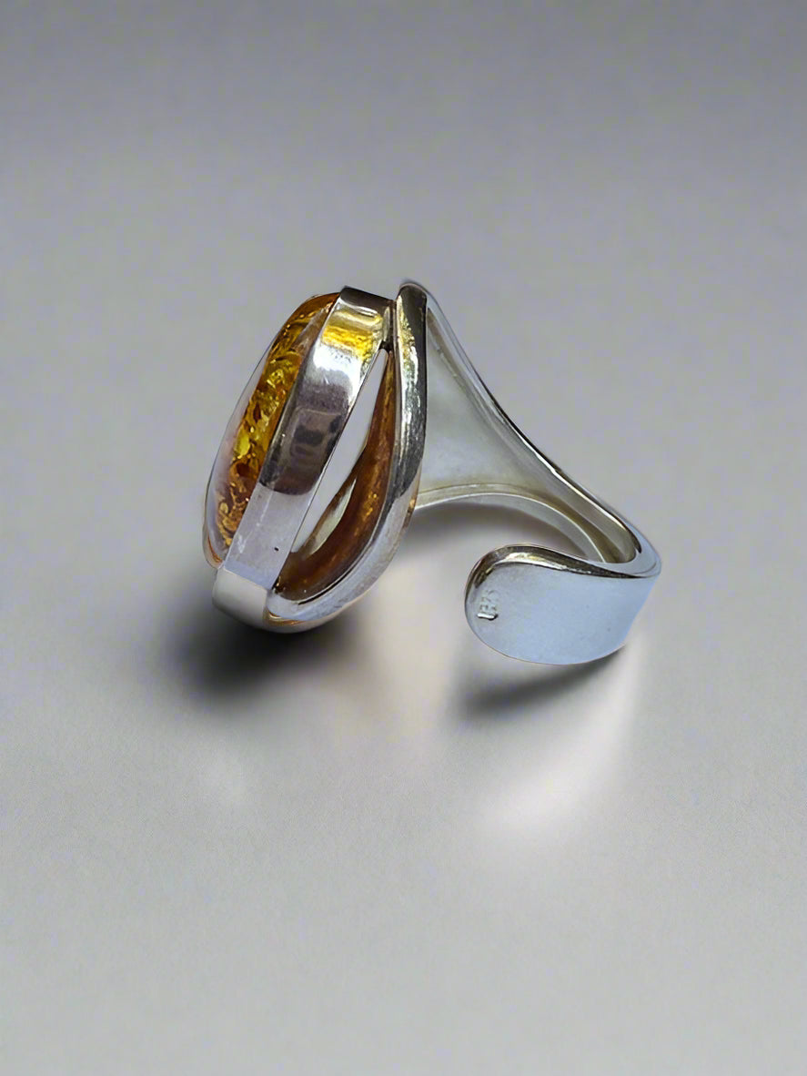 Modern Amber ring