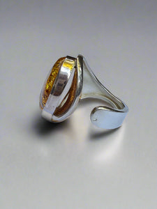 Modern Amber ring