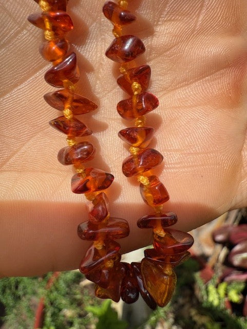 Chip Cognac Amber Necklace - Toddler/ Kid