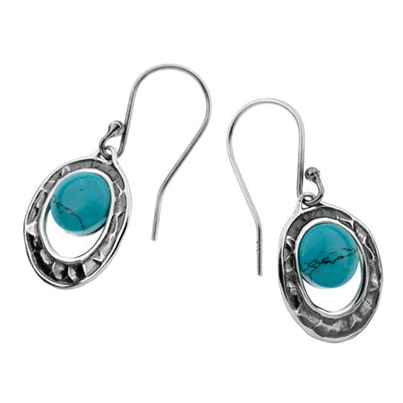 Modern Silver Amber Earrings
