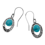 Load image into Gallery viewer, Modern Silver Amber Earrings

